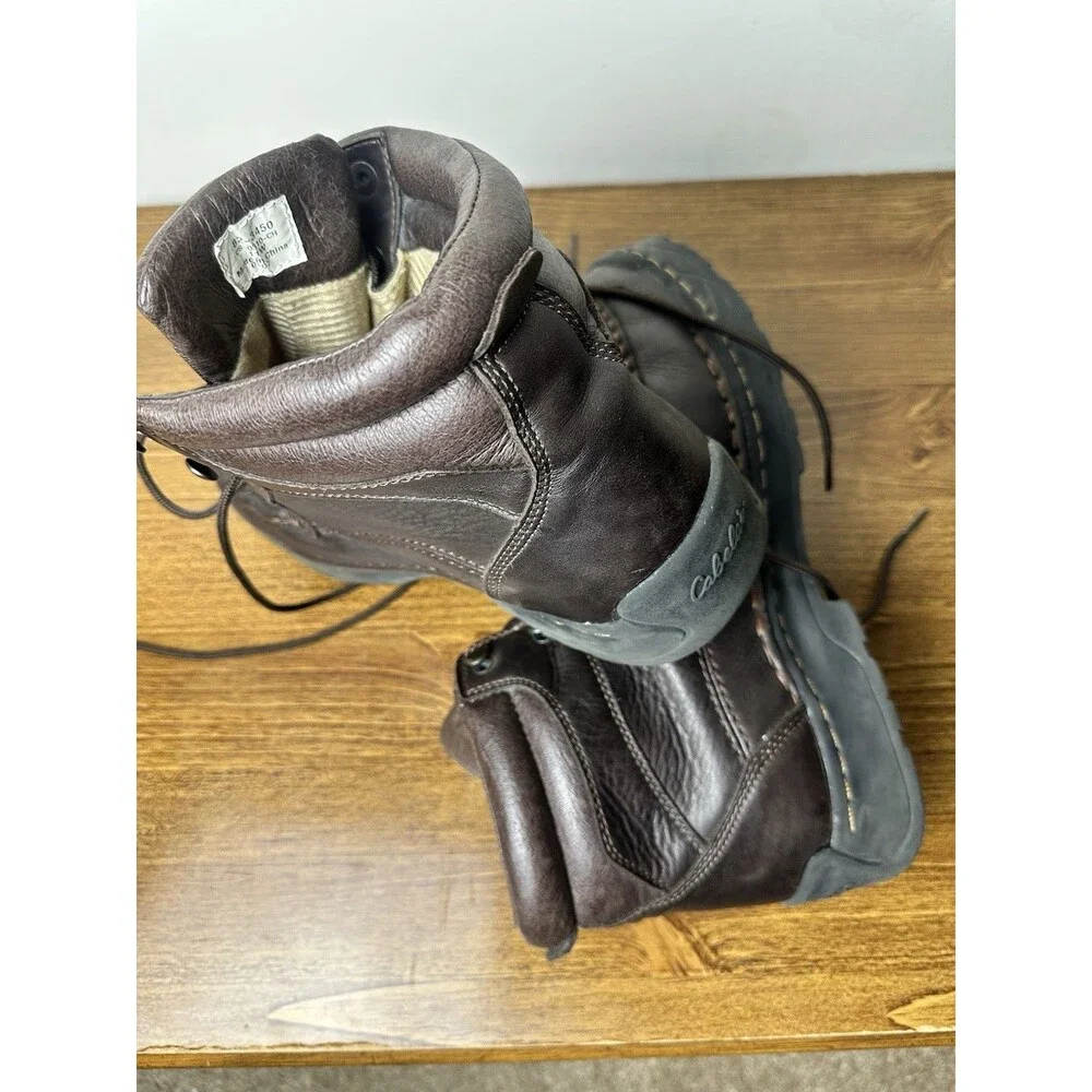 Vintage Cabela's Brown Leather GORE-TEX Stitched Moc-toe Work Boots Men's US 11W